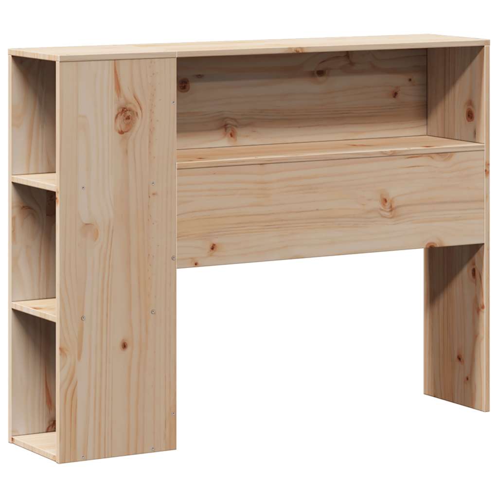 Seng med bokhylle uten madrass 75x190 cm heltre furu