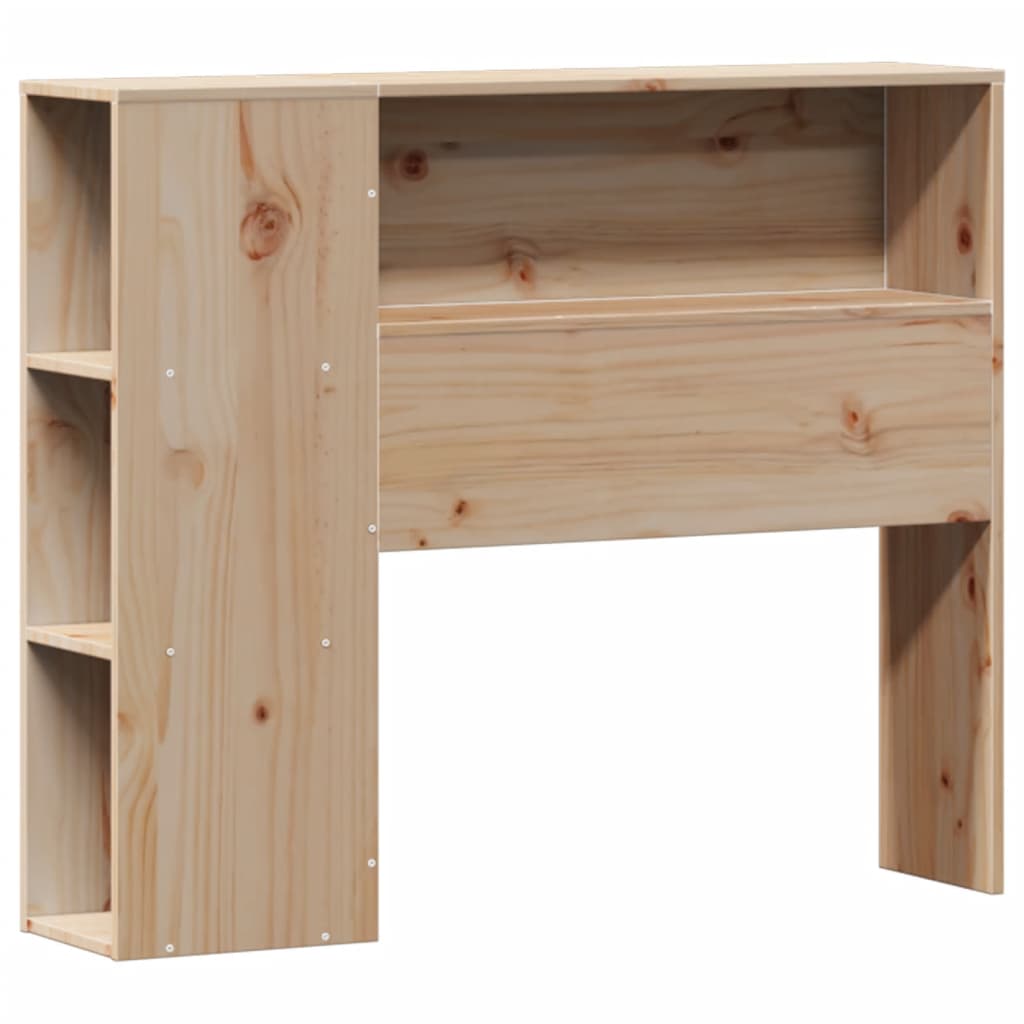 Seng med bokhylle uten madrass 75x190 cm heltre furu