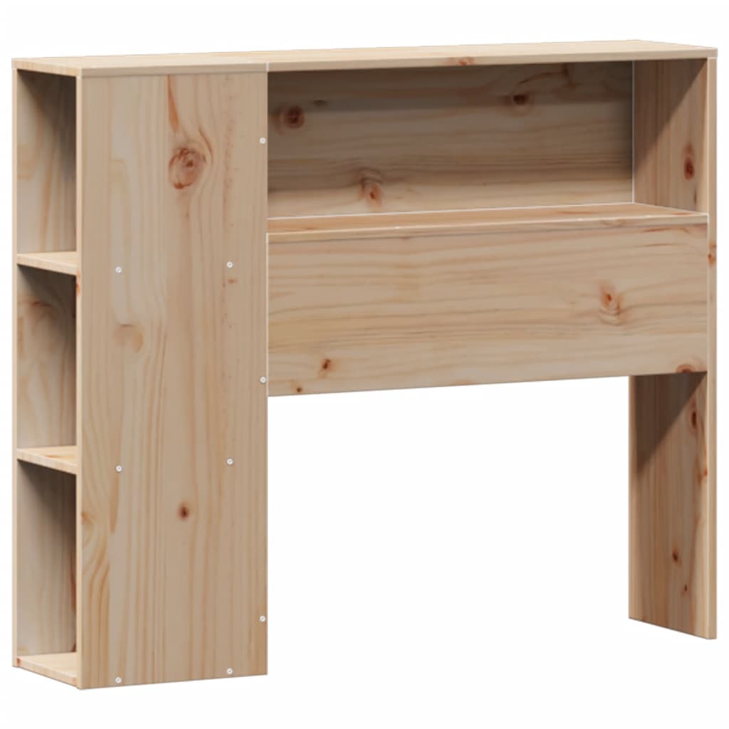 Seng med bokhylle uten madrass 75x190 cm heltre furu