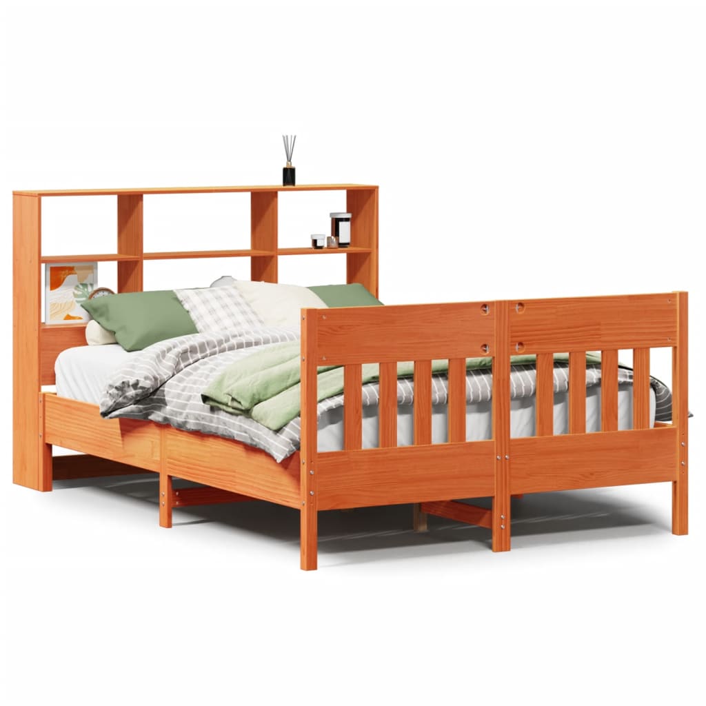 Sengeramme uten madrass brun 135x190 cm heltre furu