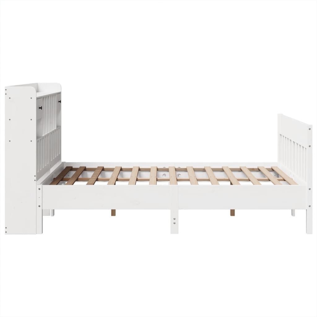 Sengeramme uten madrass hvit 150x200 cm heltre furu