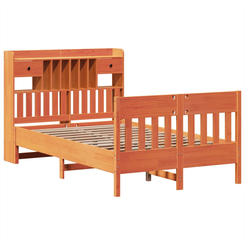Sengeramme uten madrass brun 135x190 cm heltre furu