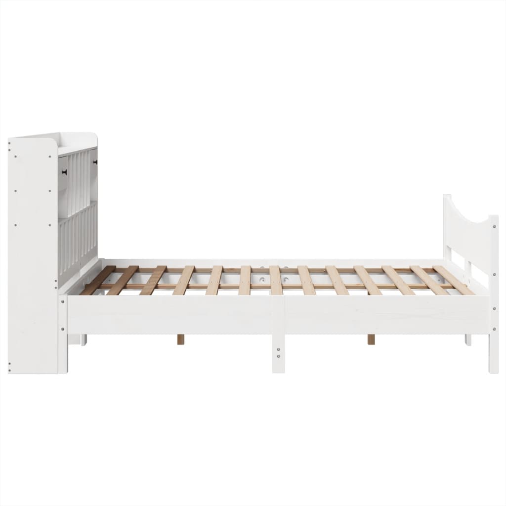 Sengeramme uten madrass hvit 140x200 cm heltre furu