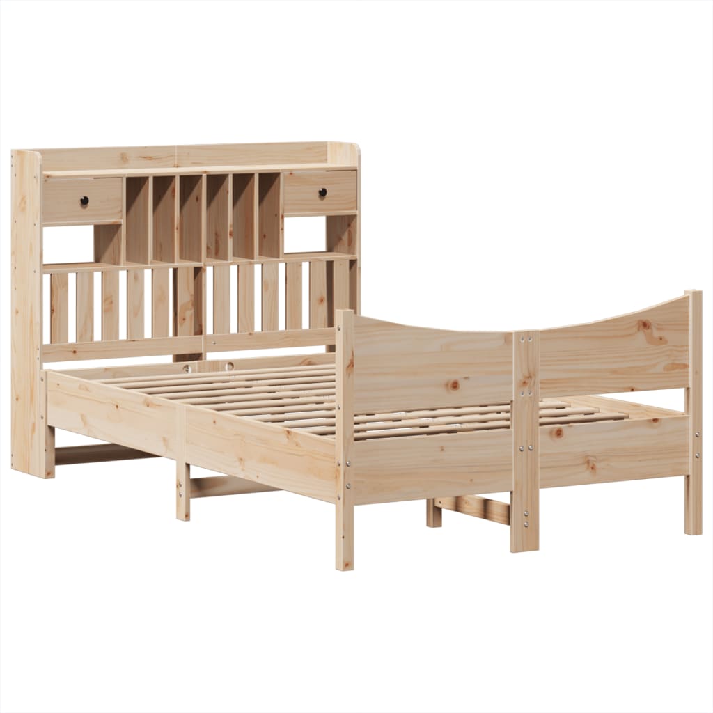 Sengeramme uten madrass hvit 135x190 cm heltre furu