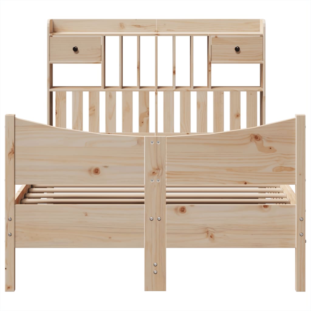 Sengeramme uten madrass hvit 135x190 cm heltre furu