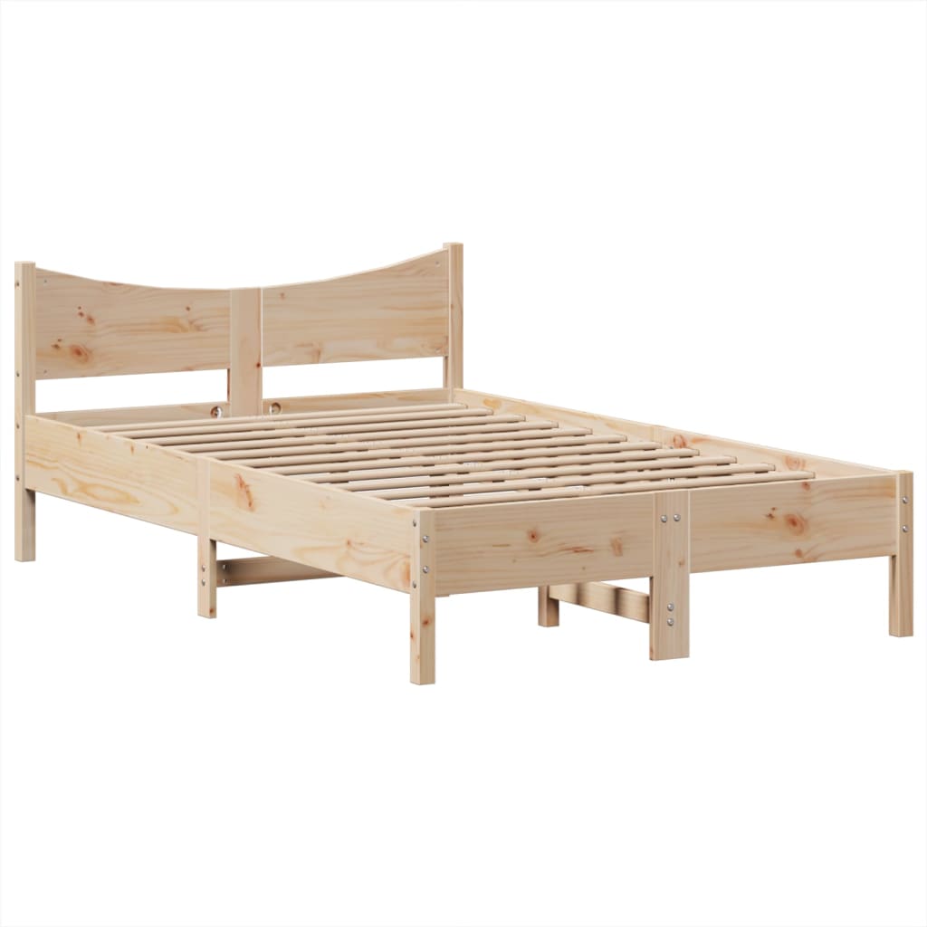 Sengeramme uten madrass hvit 135x190 cm heltre furu