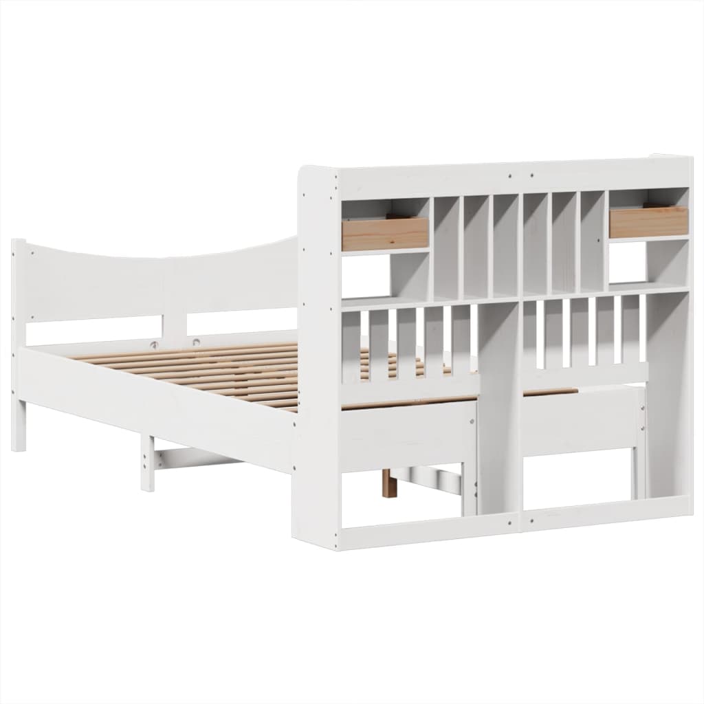 Sengeramme uten madrass hvit 135x190 cm heltre furu