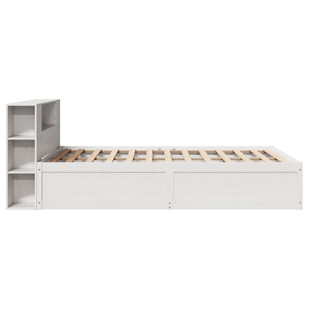 Sengeramme uten madrass hvit 140x190 cm heltre furu