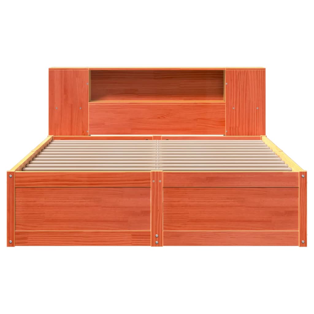 Sengeramme uten madrass voksbrun 140x190 cm heltre furu