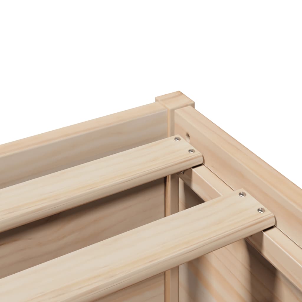 Sengeramme uten madrass hvit 135x190 cm heltre furu