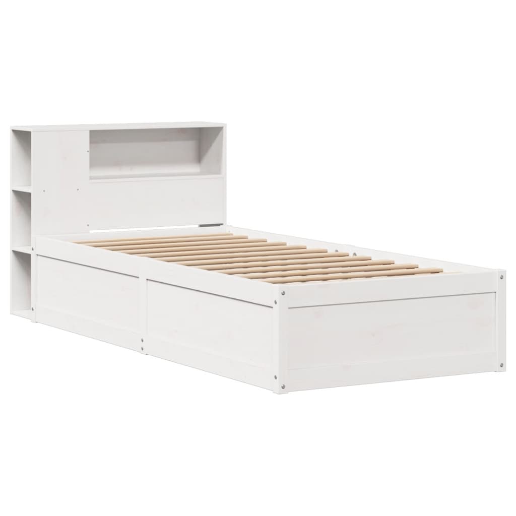 Sengeramme uten madrass hvit 75x190 cm heltre furu