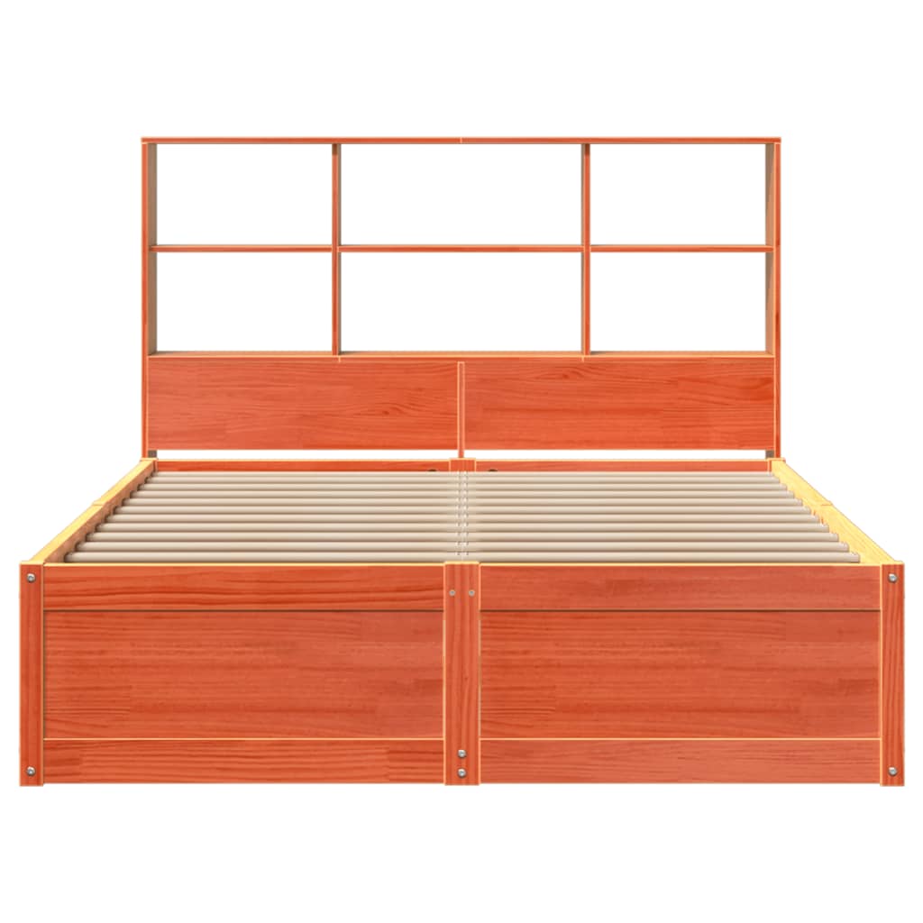 Sengeramme uten madrass brun 135x190 cm heltre furu
