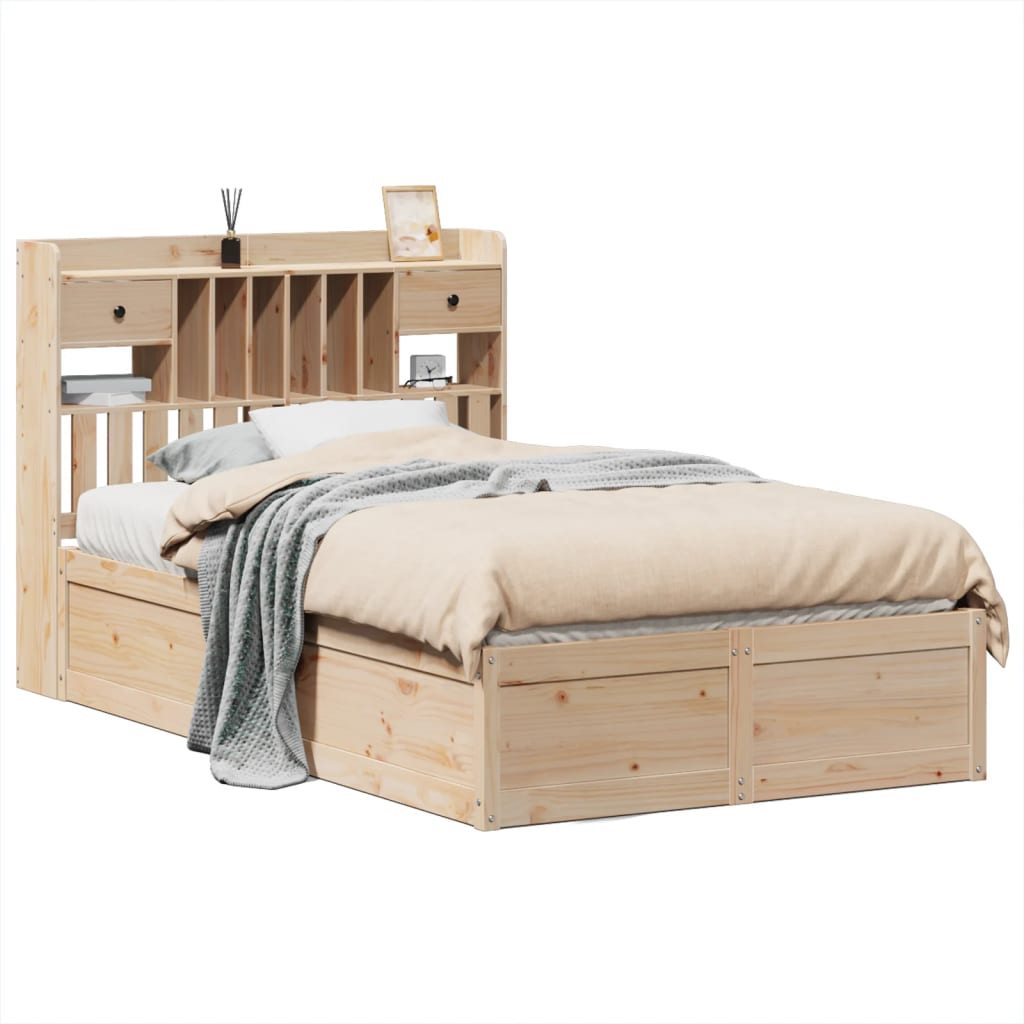 Sengeramme uten madrass hvit 135x190 cm heltre furu