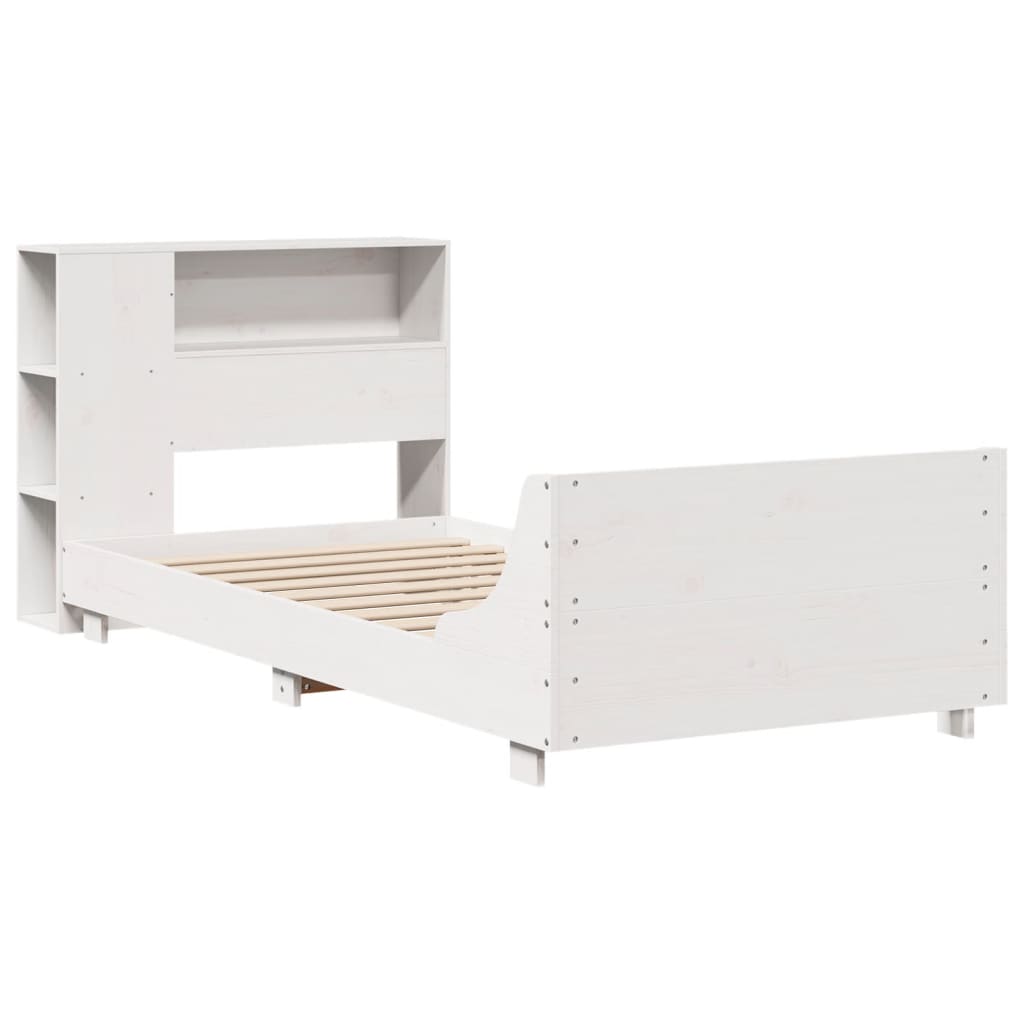 Sengeramme uten madrass hvit 75x190 cm heltre furu