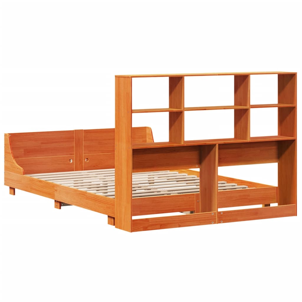Sengeramme uten madrass voksbrun 120x200 cm heltre furu