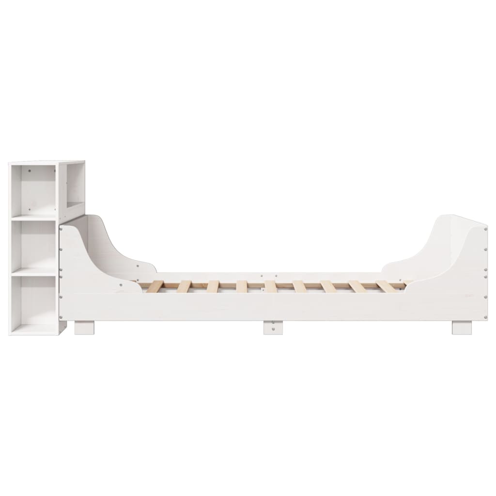 Sengeramme uten madrass hvit 75x190 cm heltre furu