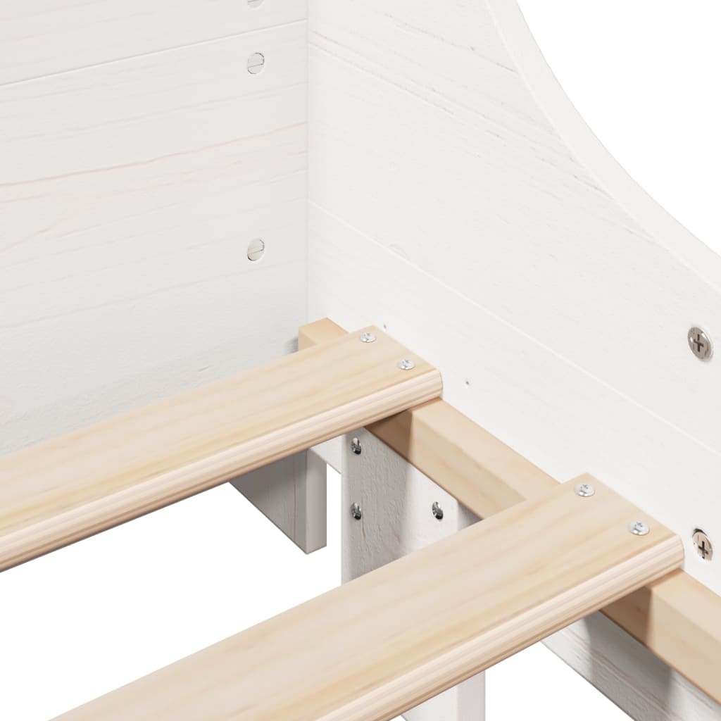 Sengeramme uten madrass hvit 75x190 cm heltre furu