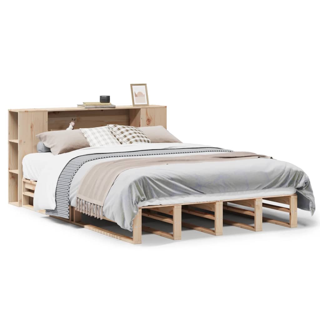 Seng med bokhylle uten madrass 160x200 cm heltre
