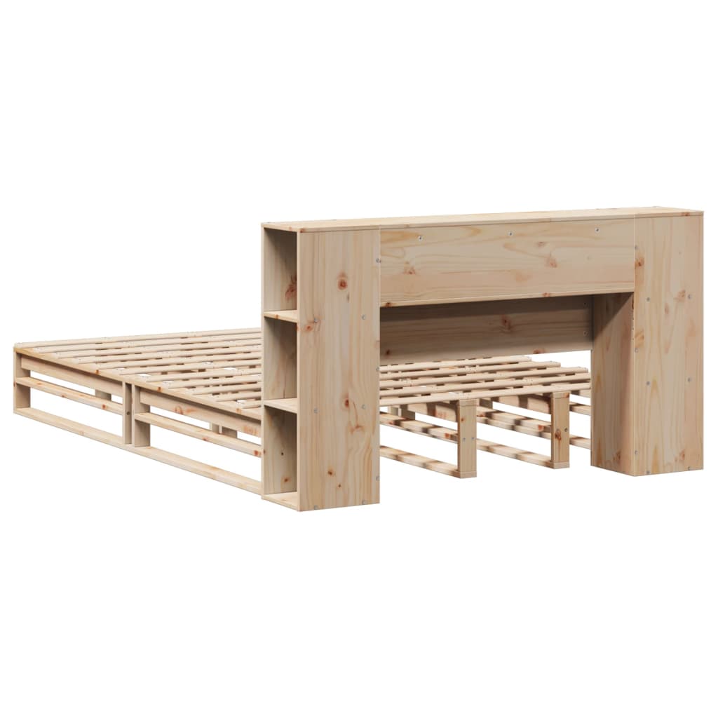 Seng med bokhylle uten madrass 160x200 cm heltre