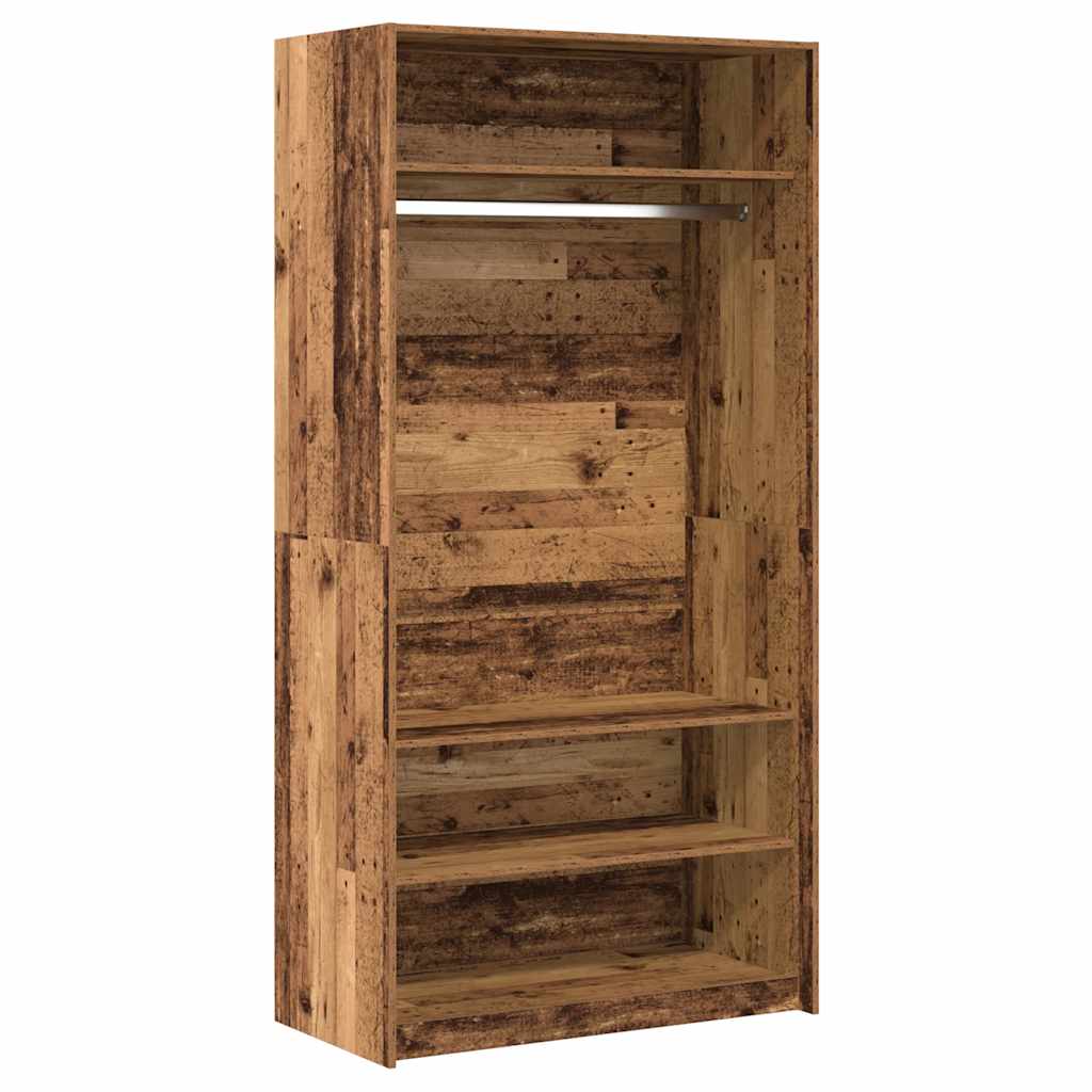 Garderobe gammelt tre 100x50x200 cm konstruert tre