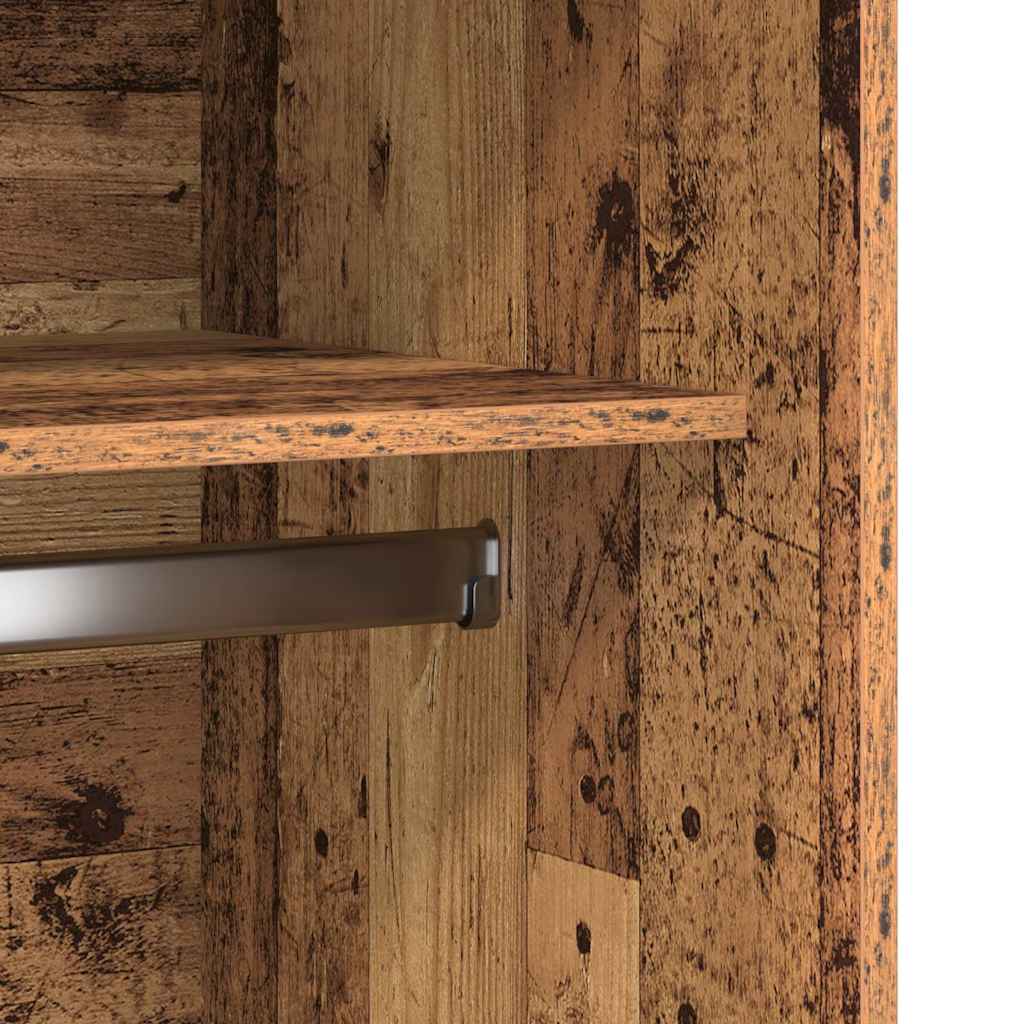 Garderobe gammelt tre 100x50x200 cm konstruert tre