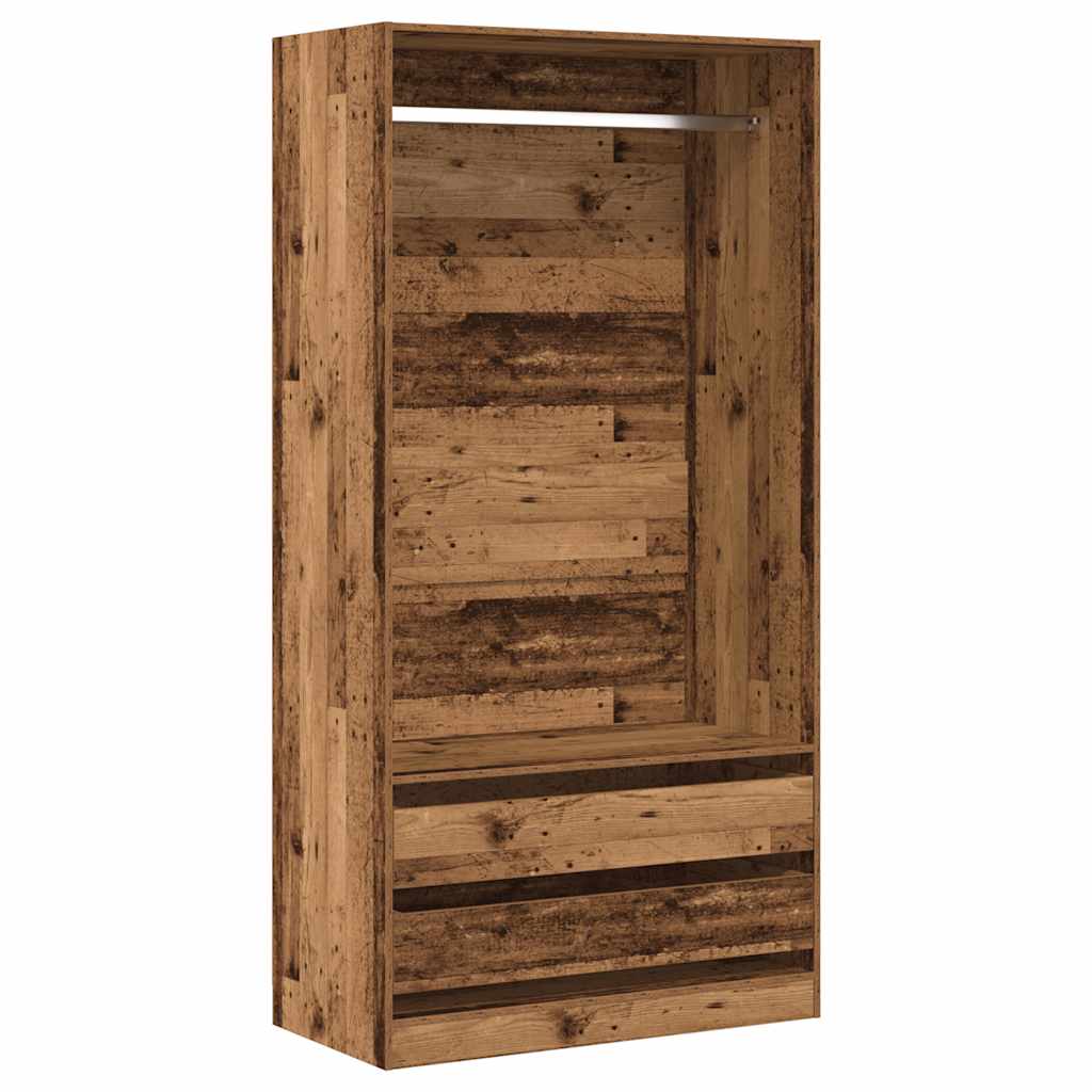 Garderobe gammelt tre 100x50x200 cm konstruert tre