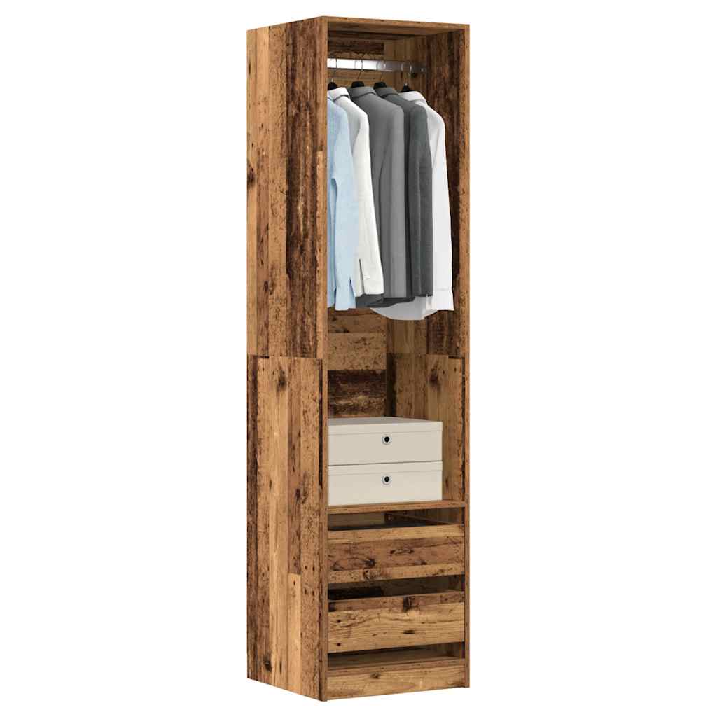 Garderobe gammelt tre 50x50x200 cm konstruert tre