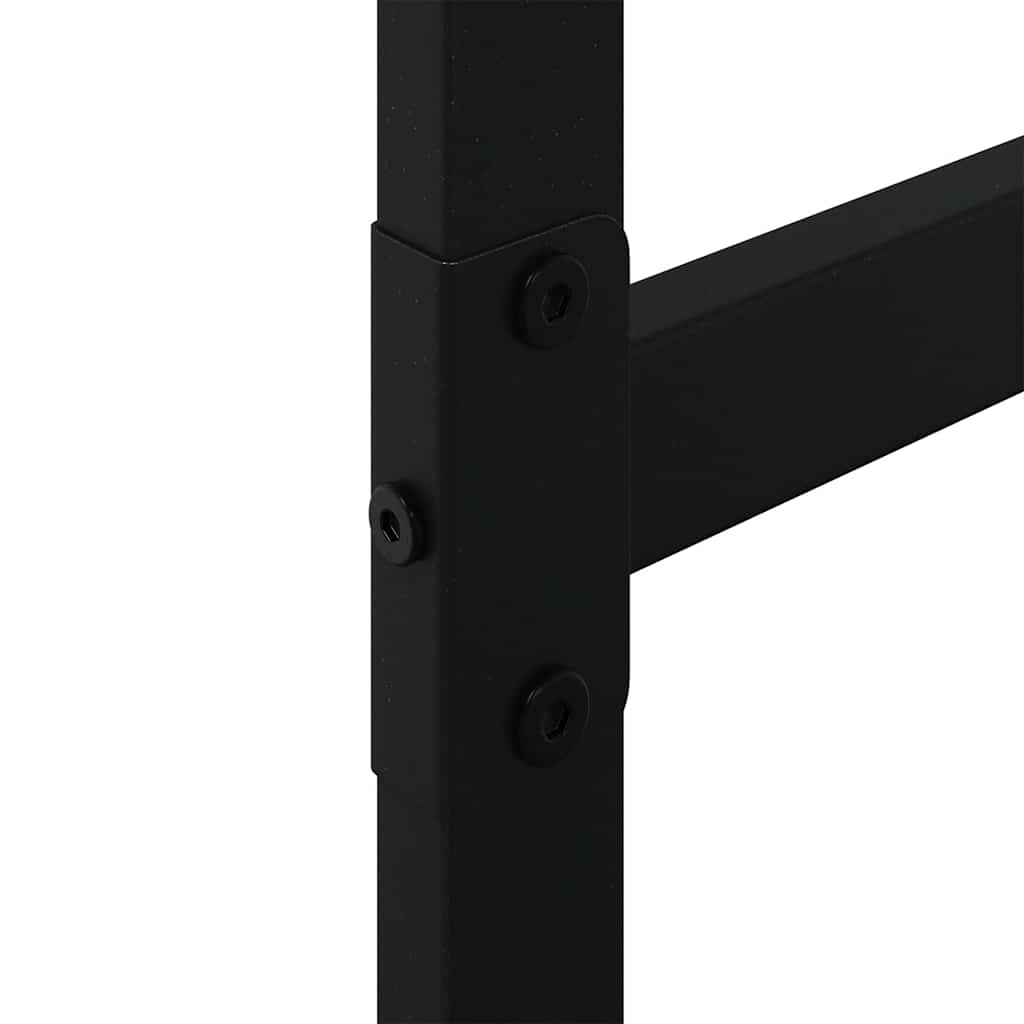 Vedstativ svart 100x30x209 cm stål