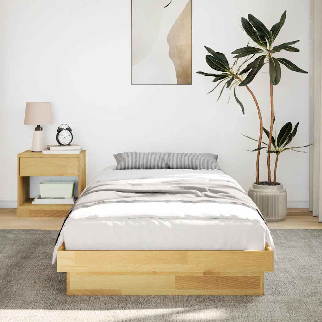 Sengeramme Uten Madrass 75x190 cm Helt Eik