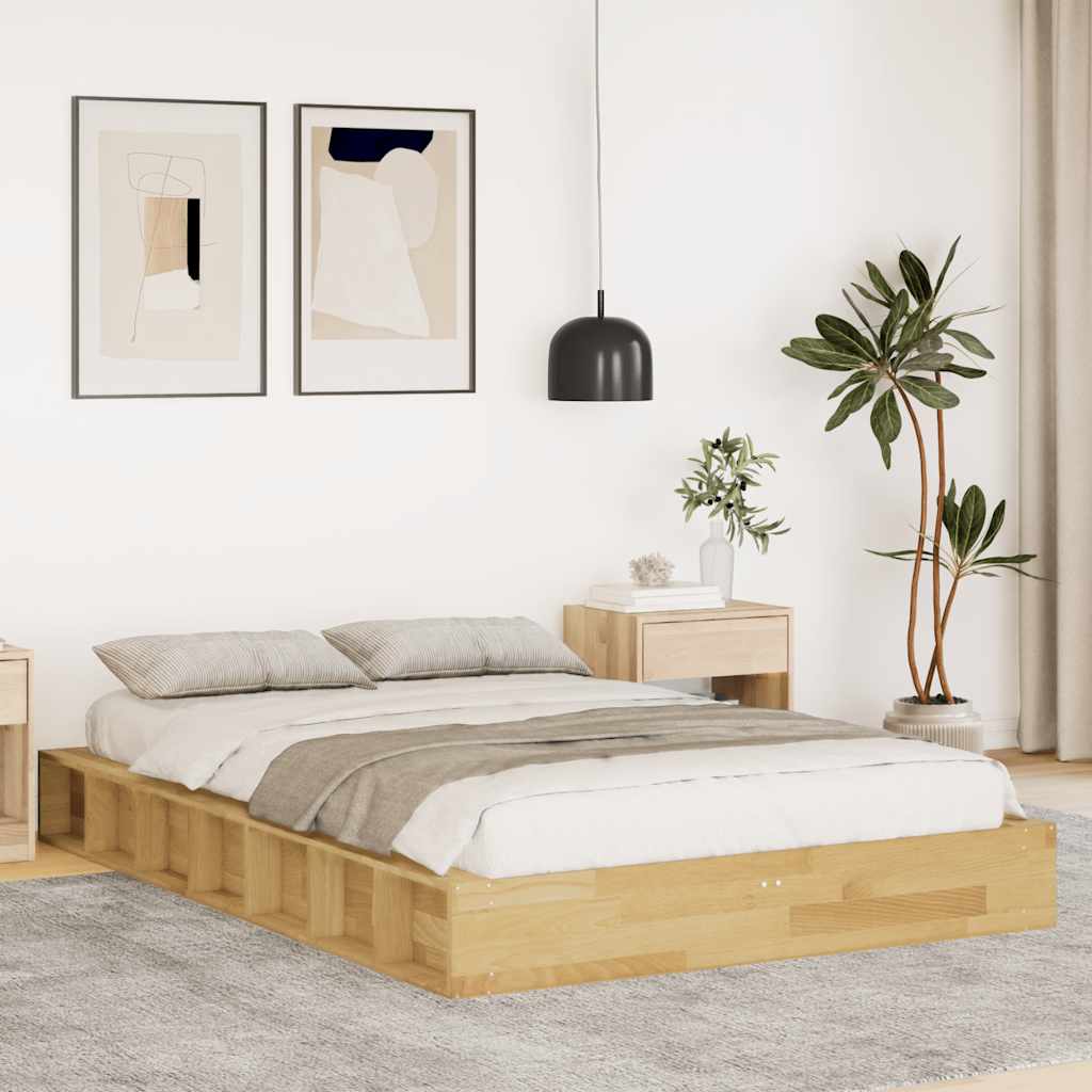Sengeramme uten Madrass 120x200 cm Heltre Eik