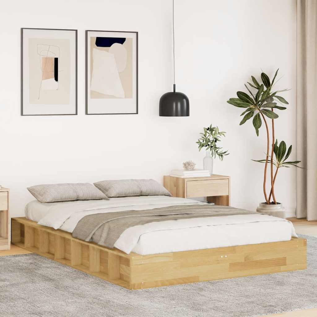 Sengeramme uten Madrass 120x190 cm Heltre Eik