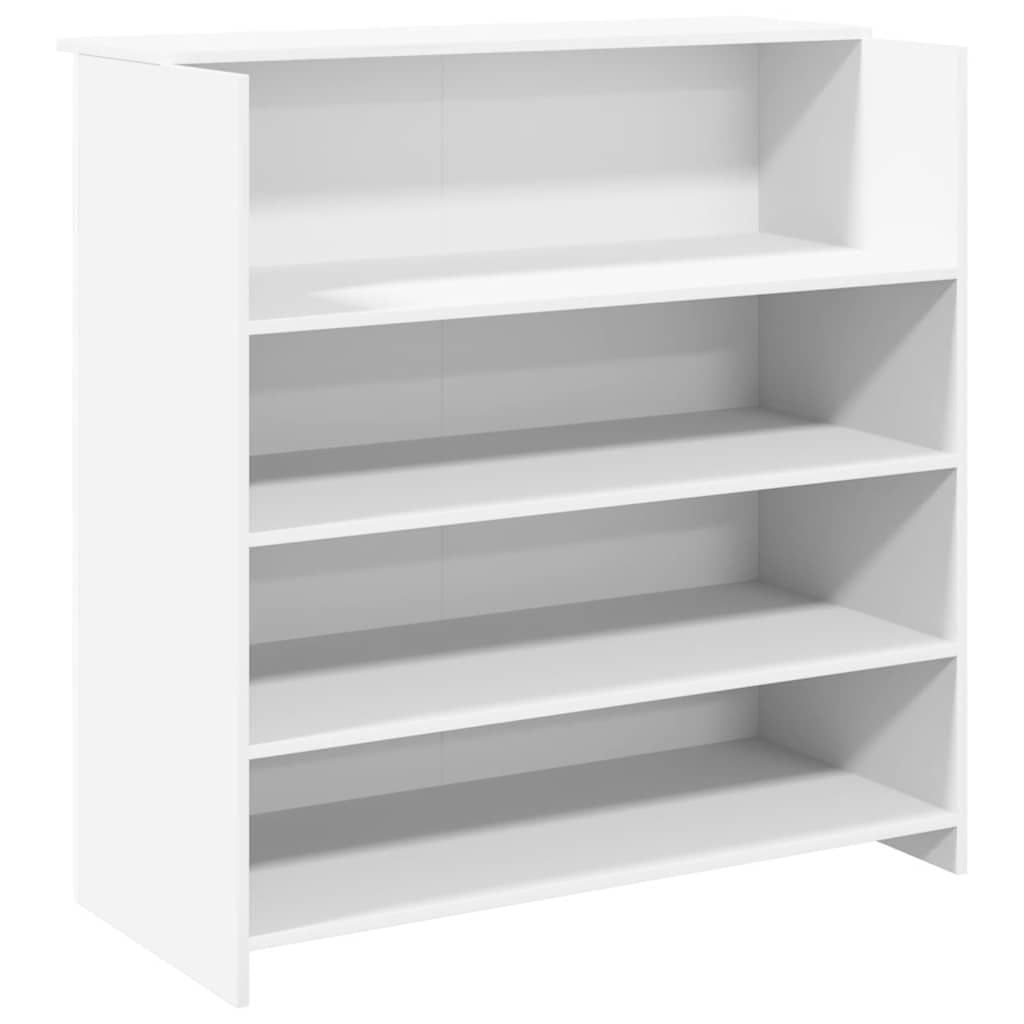 Resepsjonsdisk hvit 100x50x103,5 cm konstruert tre