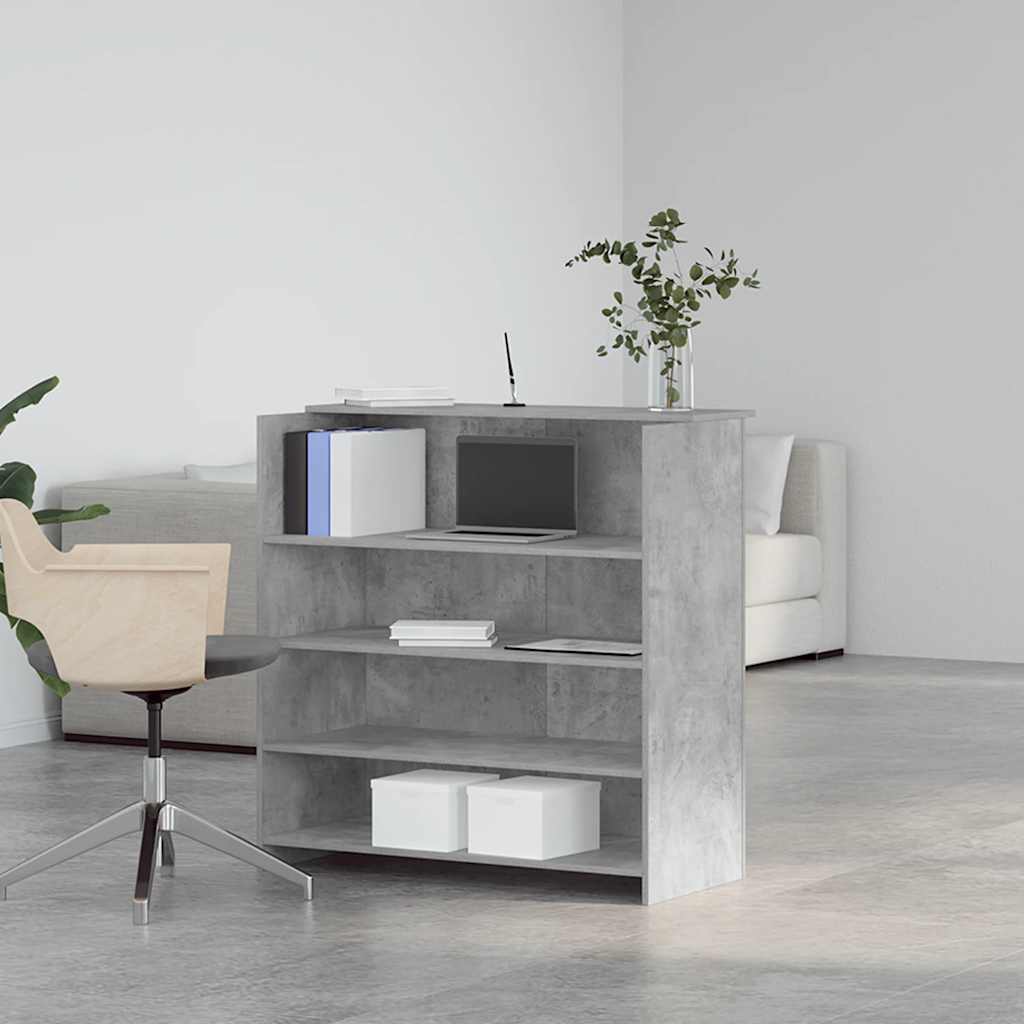 Resepsjonspult betonggrå 100x50x103,5 cm konstruert tre