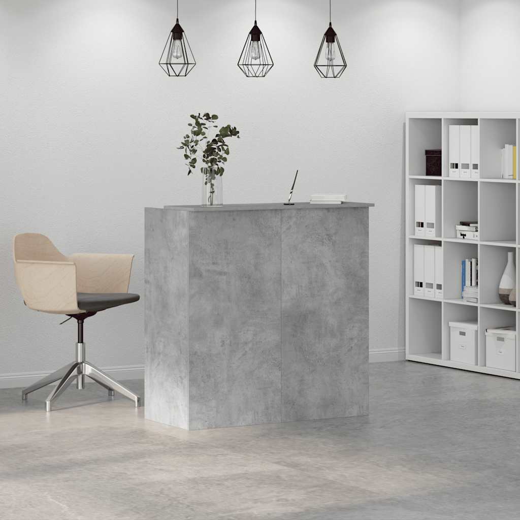 Resepsjonspult betonggrå 100x50x103,5 cm konstruert tre
