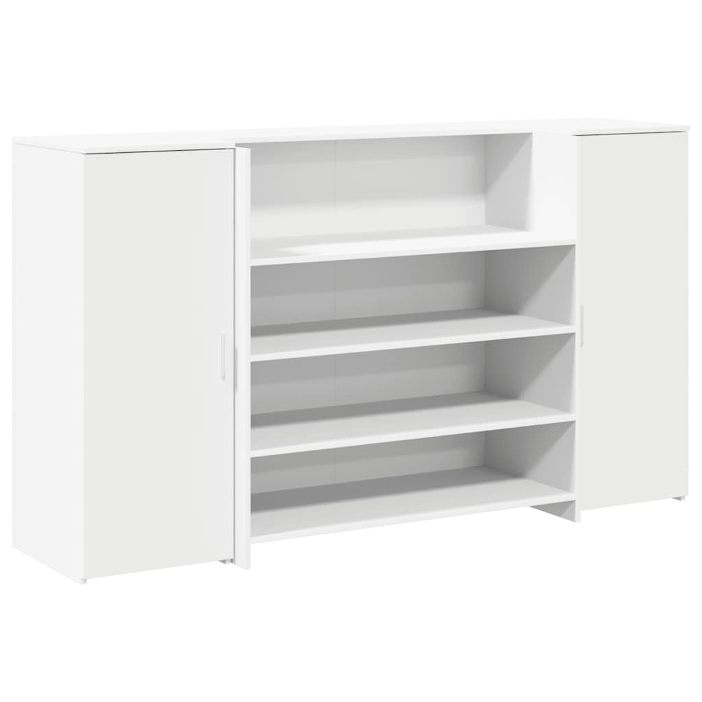 Resepsjonsdisk hvit 180x50x103,5 cm konstruert tre