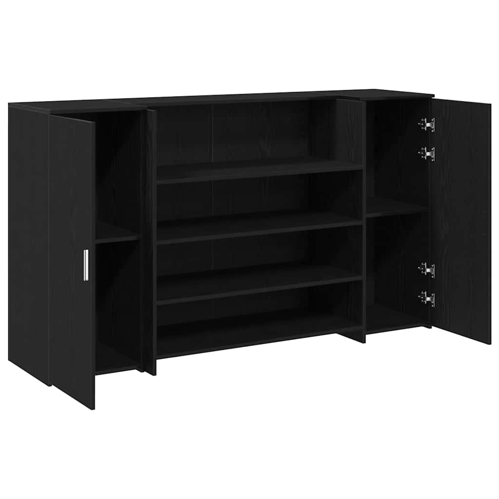 Resepsjonsdisk svart eik 180x50x103,5 cm konstruert tre