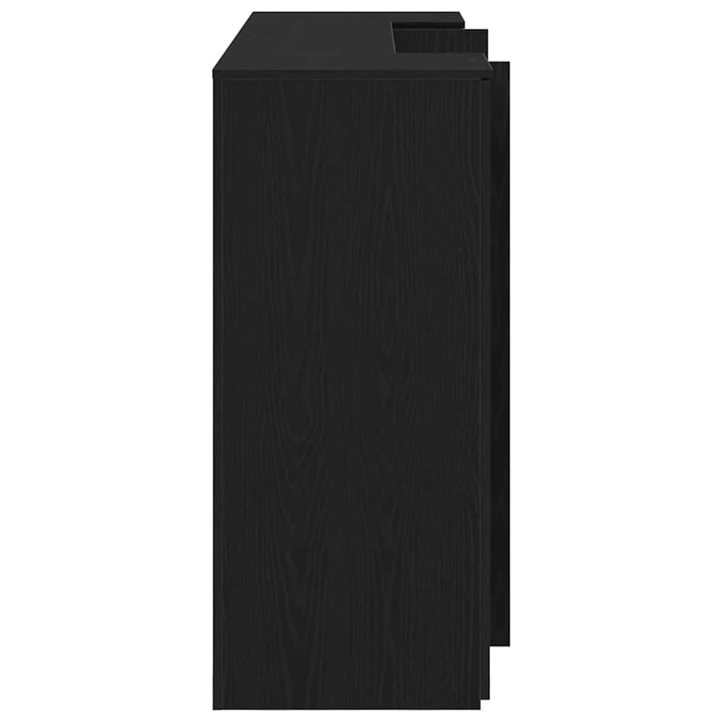 Resepsjonsdisk svart eik 180x50x103,5 cm konstruert tre