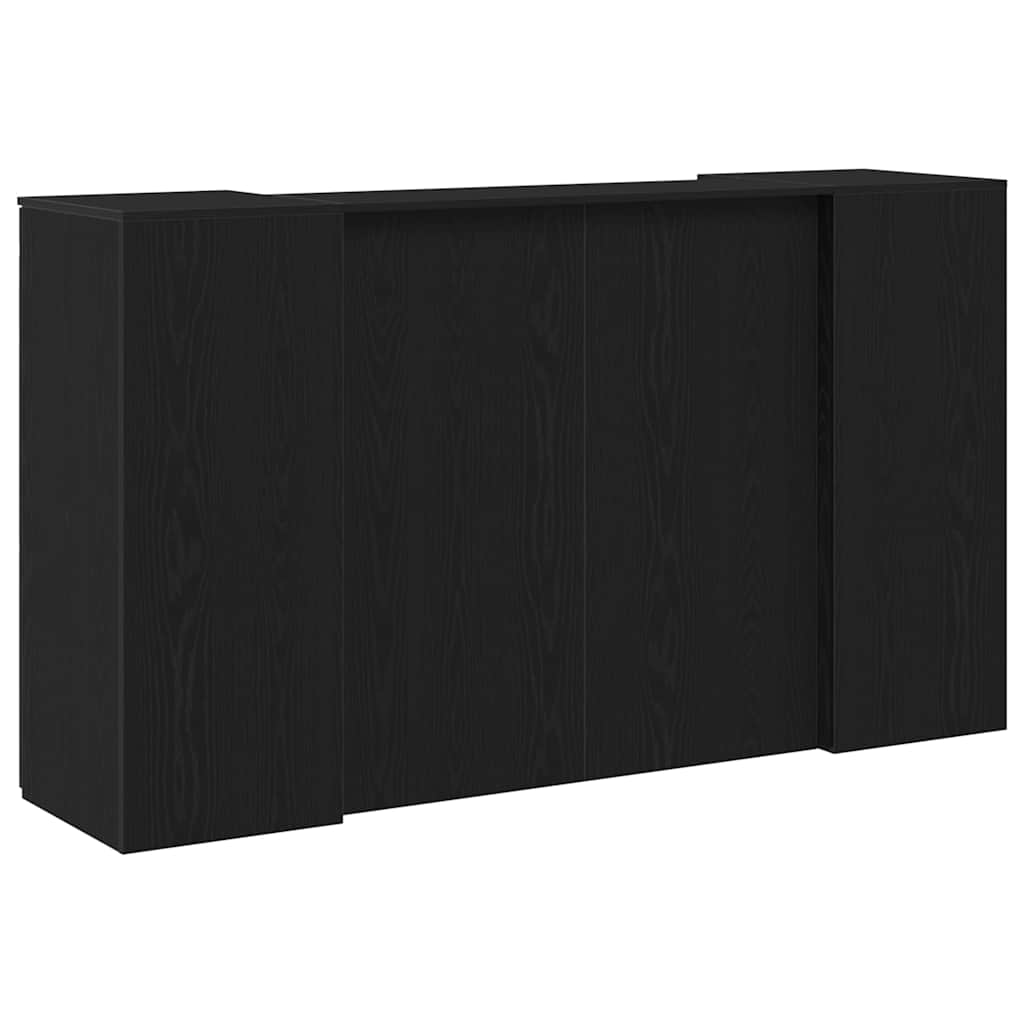 Resepsjonsdisk svart eik 180x50x103,5 cm konstruert tre