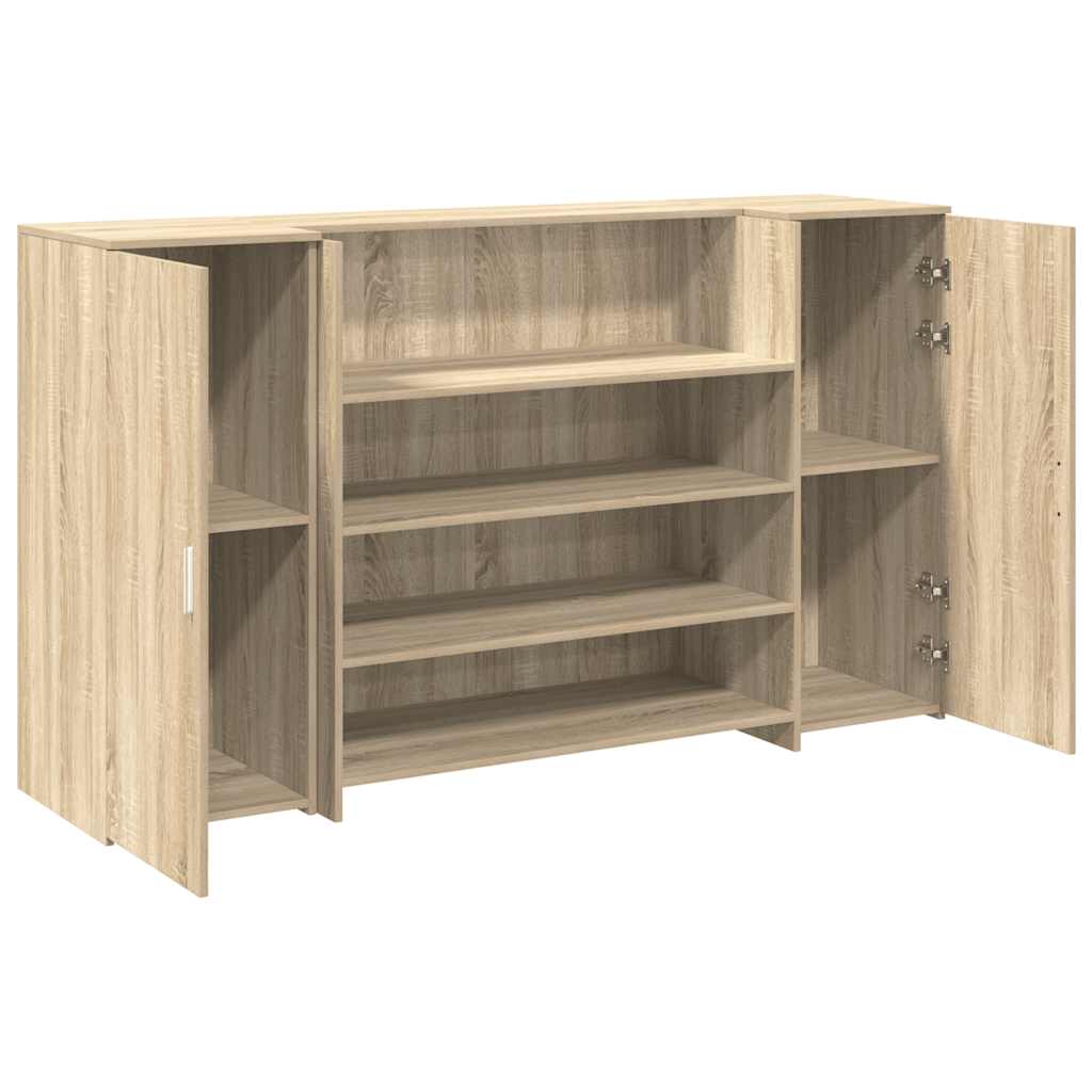 Resepsjonspult sonoma eik 180x50x103,5 cm konstruert tre
