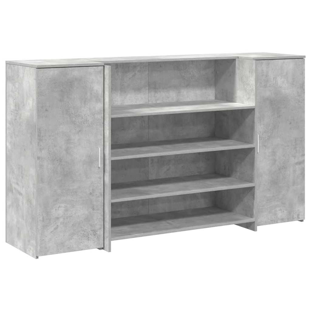 Resepsjonspult betonggrå 180x50x103,5 cm konstruert tre