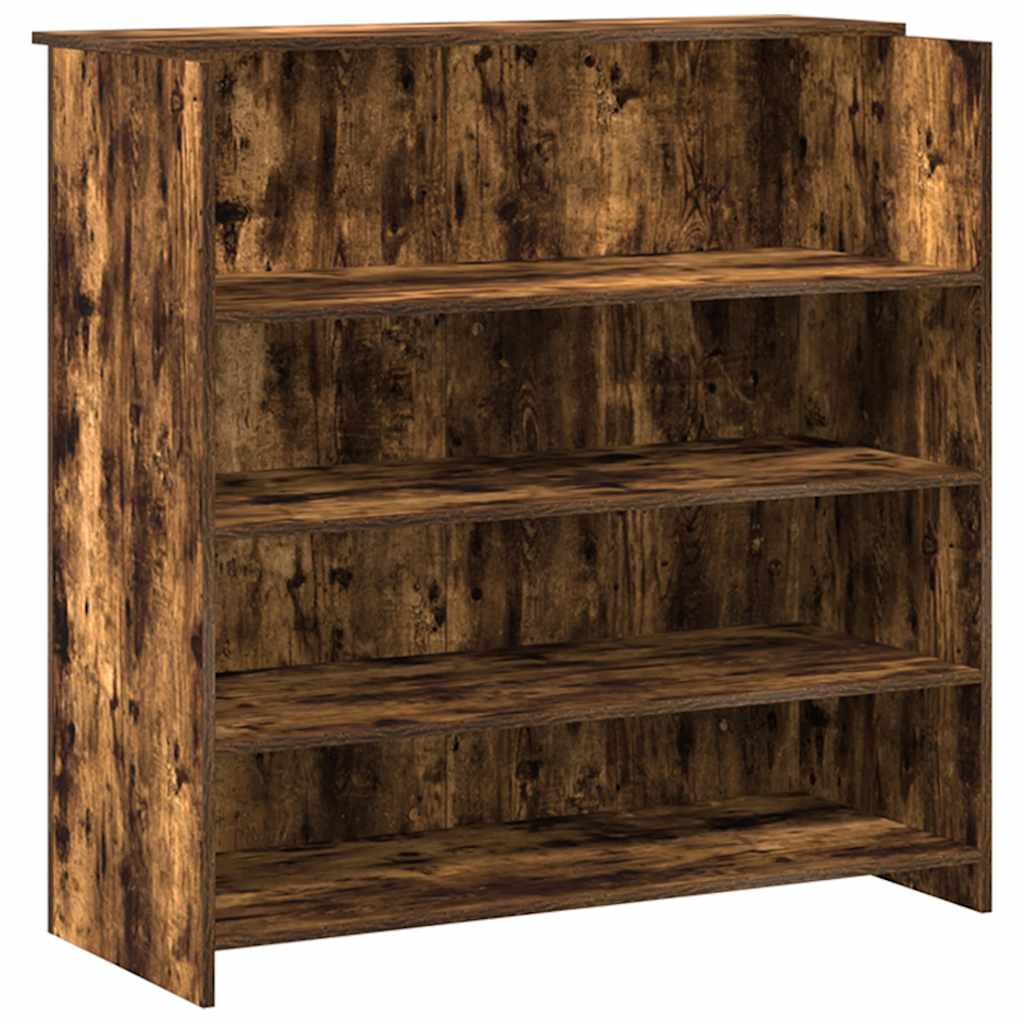 Resepsjonspult røkt eik 180x50x103,5 cm konstruert tre