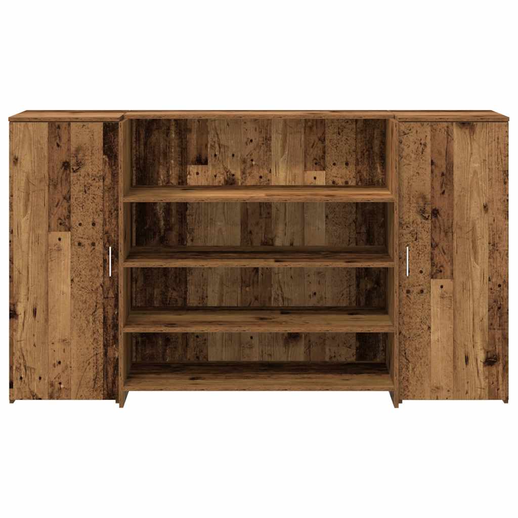 Resepsjonspult gammelt tre 180x50x103,5 cm konstruert tre