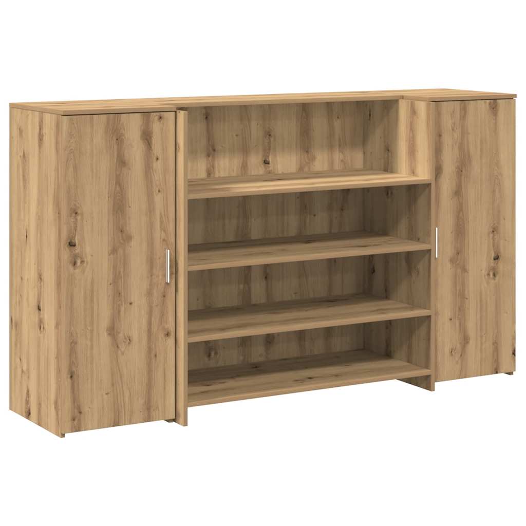 Resepsjonspult artisan eik 180x50x103,5 cm konstruert tre
