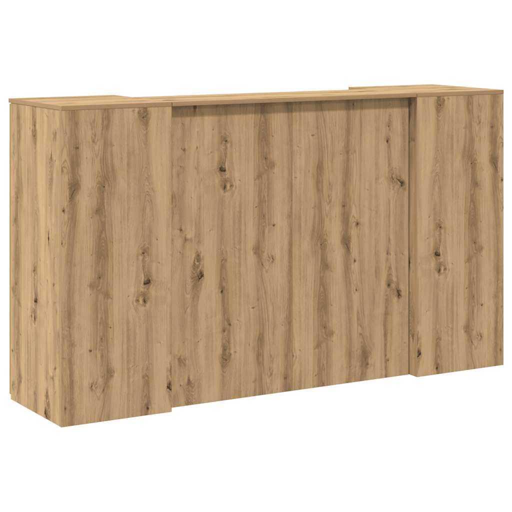 Resepsjonspult artisan eik 180x50x103,5 cm konstruert tre