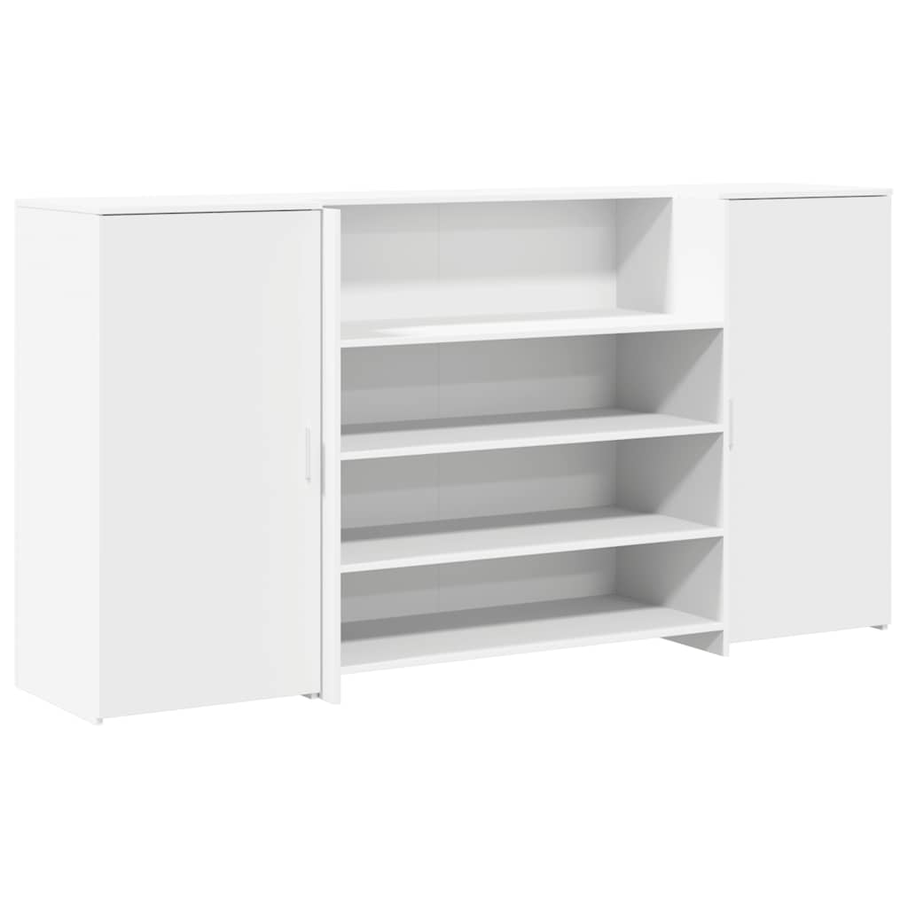 Resepsjonsdisk hvit 200x50x103,5 cm konstruert tre