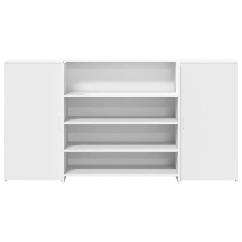 Resepsjonsdisk hvit 200x50x103,5 cm konstruert tre