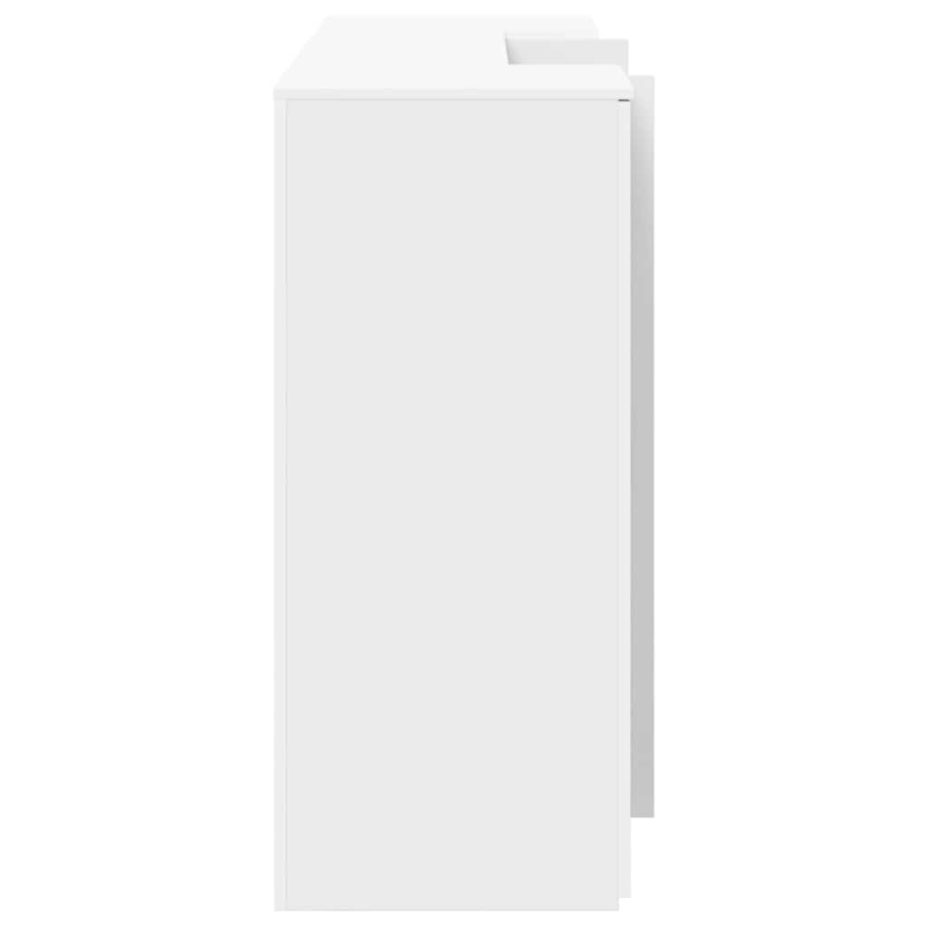 Resepsjonsdisk hvit 200x50x103,5 cm konstruert tre