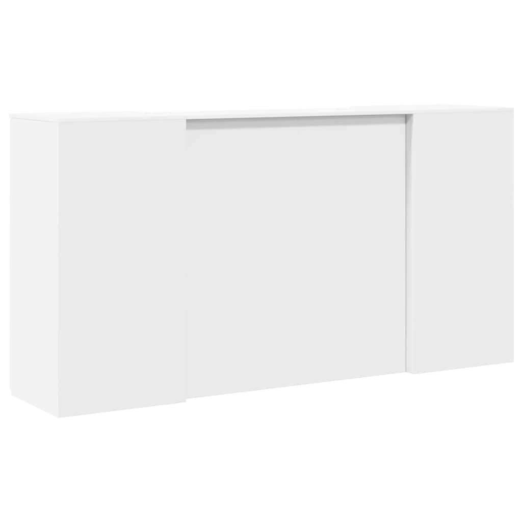 Resepsjonsdisk hvit 200x50x103,5 cm konstruert tre