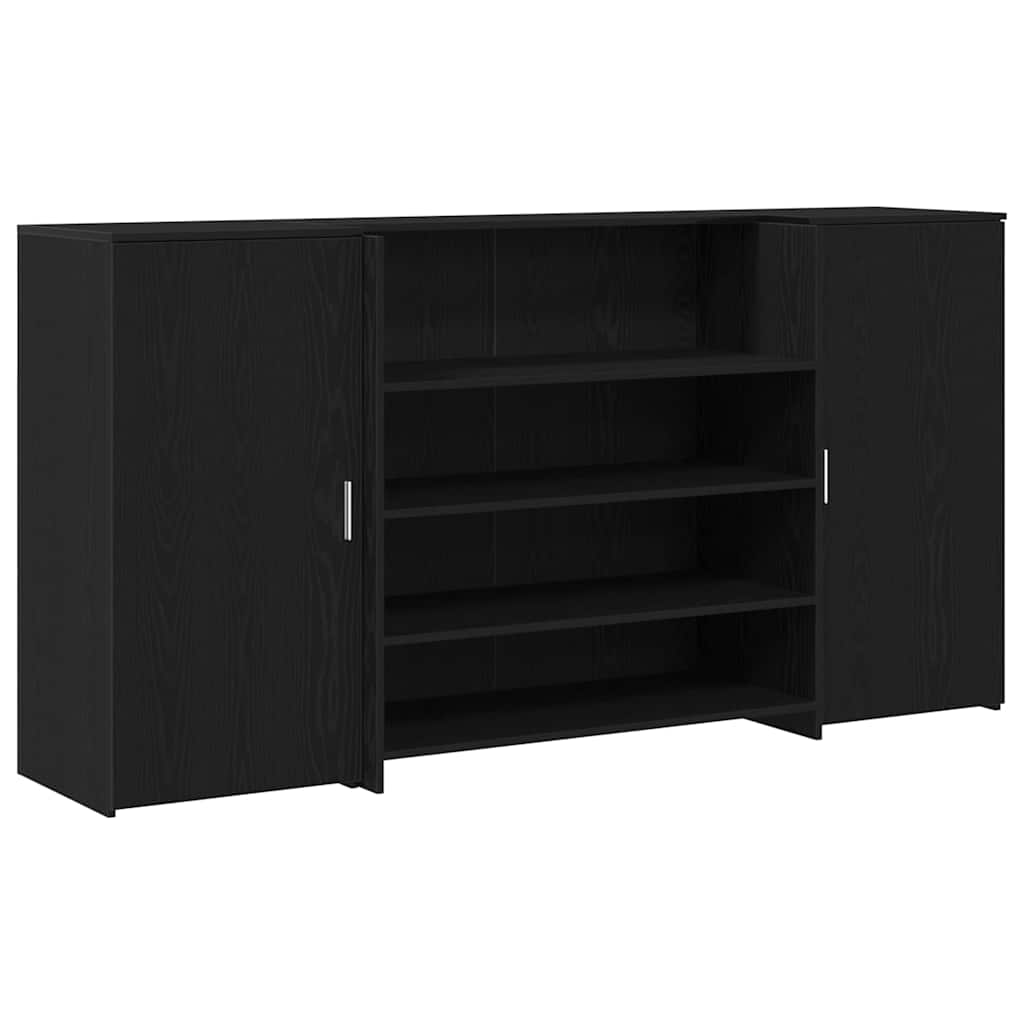 Resepsjonsdisk svart eik 200x50x103,5 cm konstruert tre