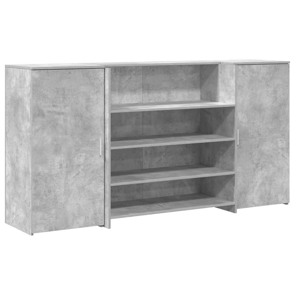 Resepsjonspult betonggrå 200x50x103,5 cm konstruert tre
